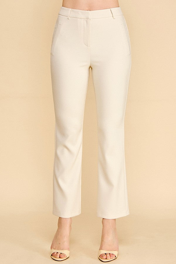 Twill Welt Pocket Flared Trousers Pants