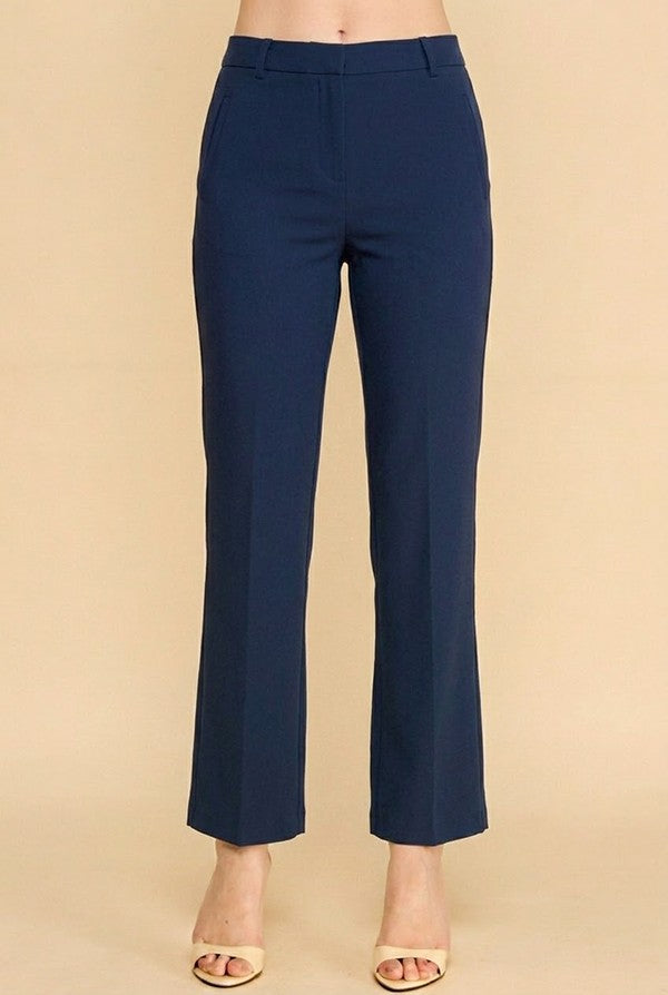 Twill Welt Pocket Flared Trousers Pants