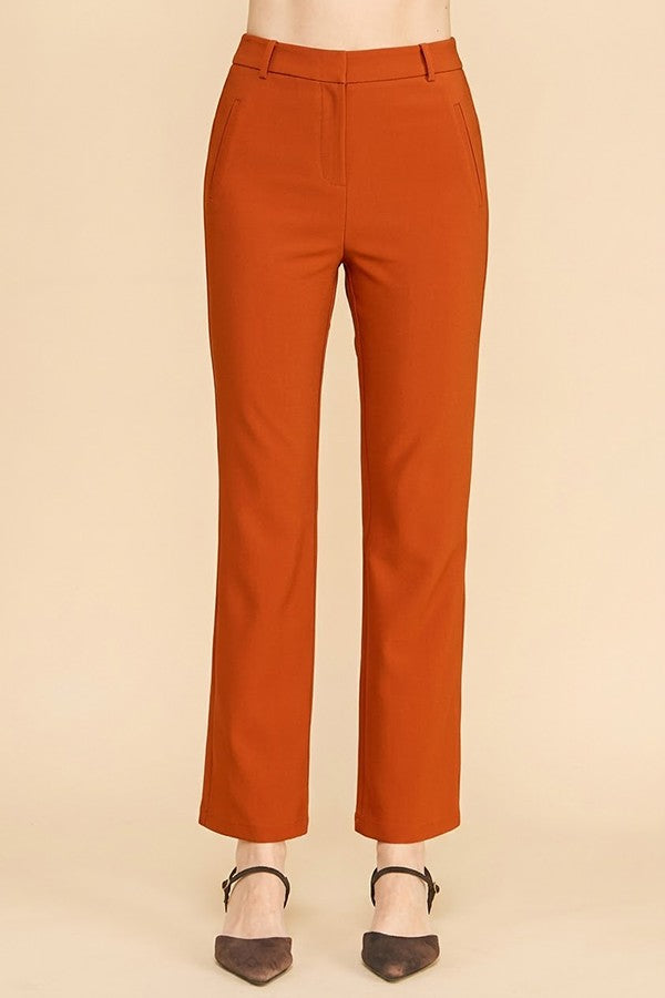 Twill Welt Pocket Flared Trousers Pants