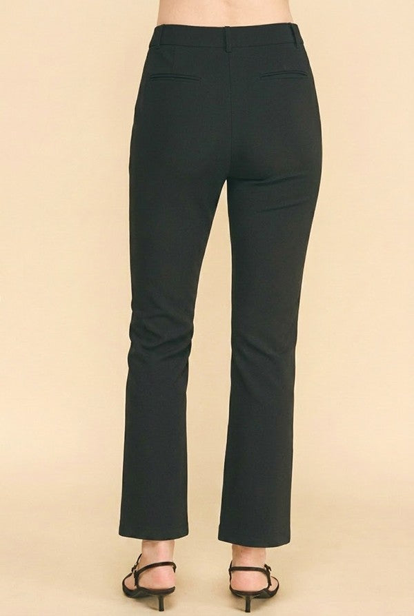 Twill Welt Pocket Flared Trousers Pants