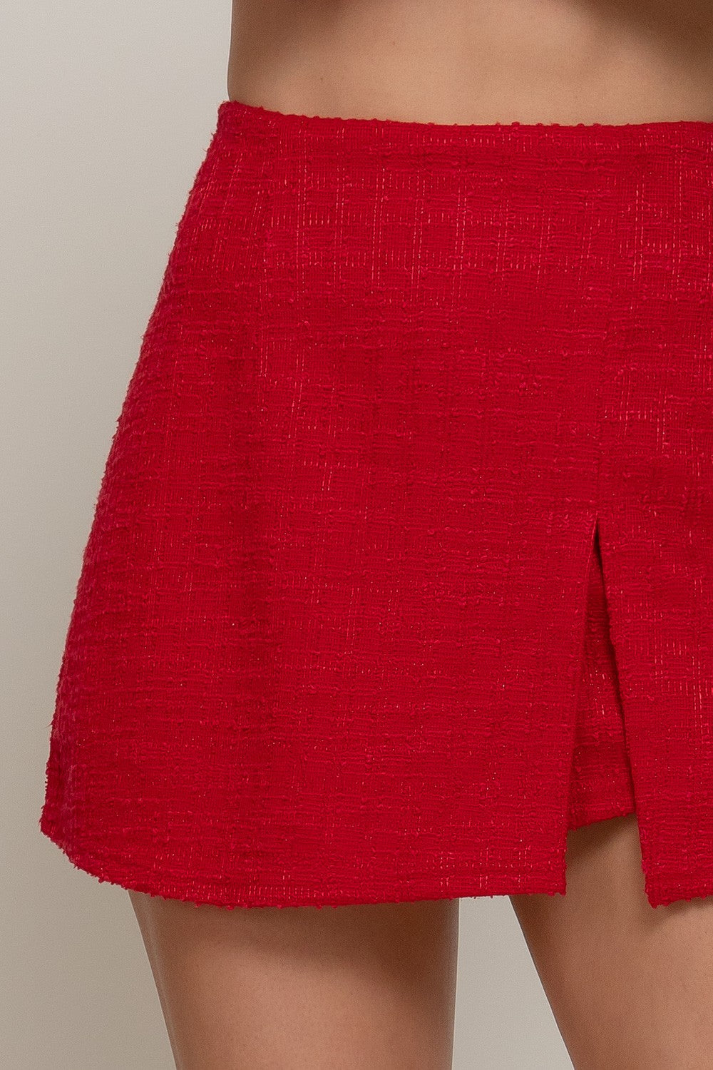 Stretch Tweed Mini Skirt