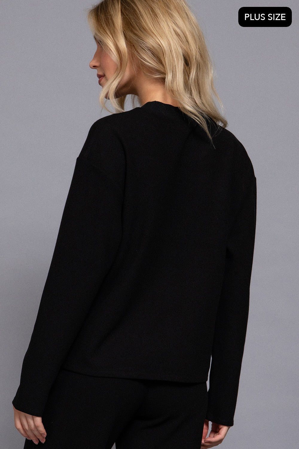 Long Sleeve Round Neck Soft Knit Top