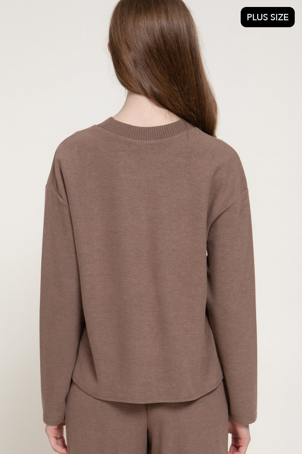 Long Sleeve Round Neck Soft Knit Top