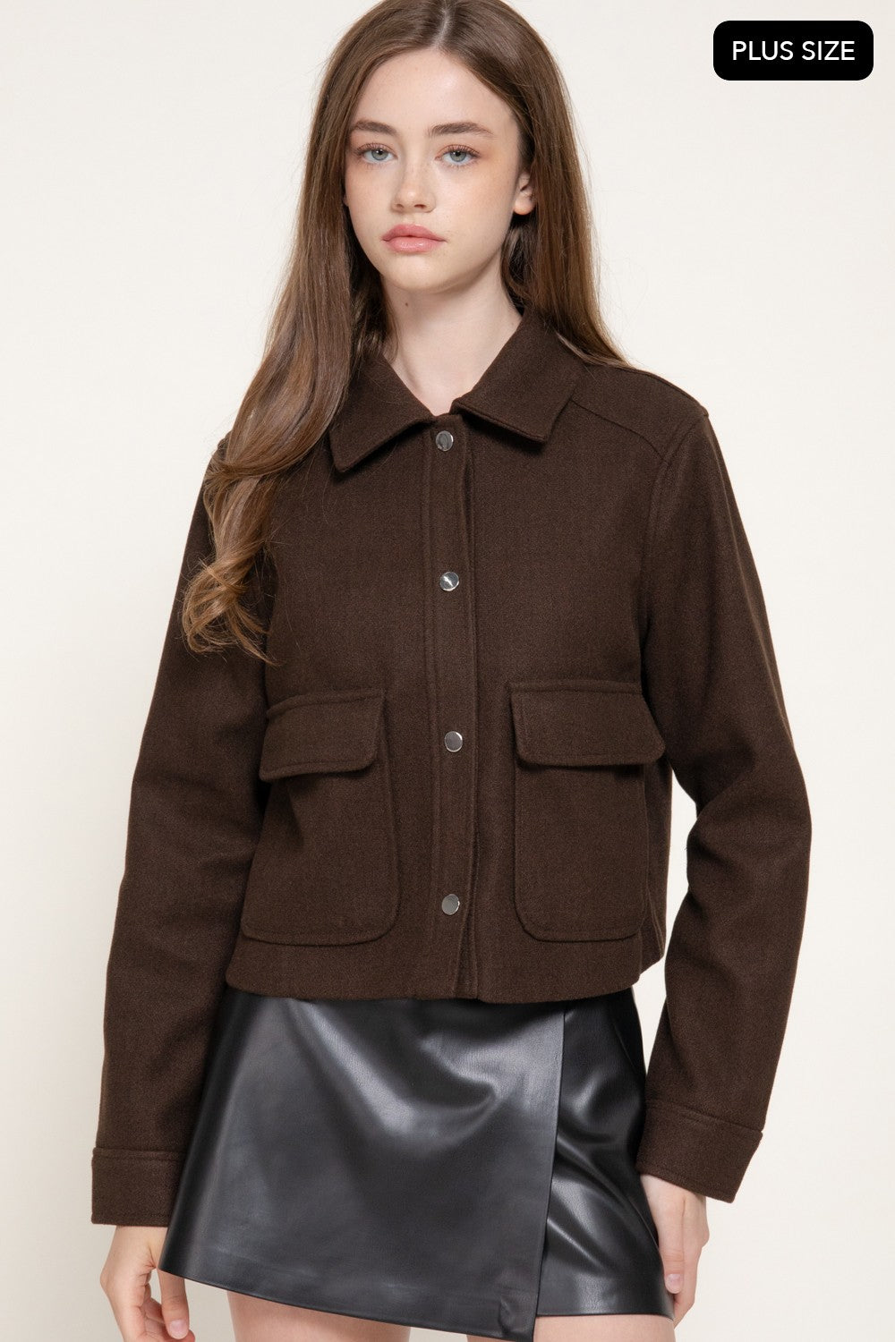 Long Sleeve Closure Soft Felt Jacket