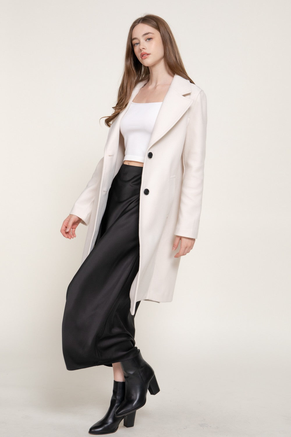 Long Sleeve Soft Long Coat
