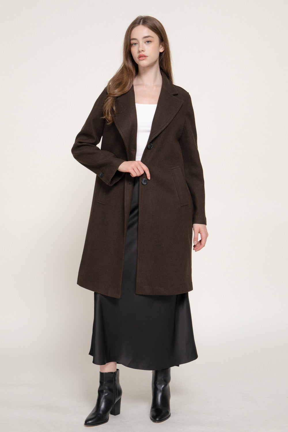 Long Sleeve Soft Long Coat