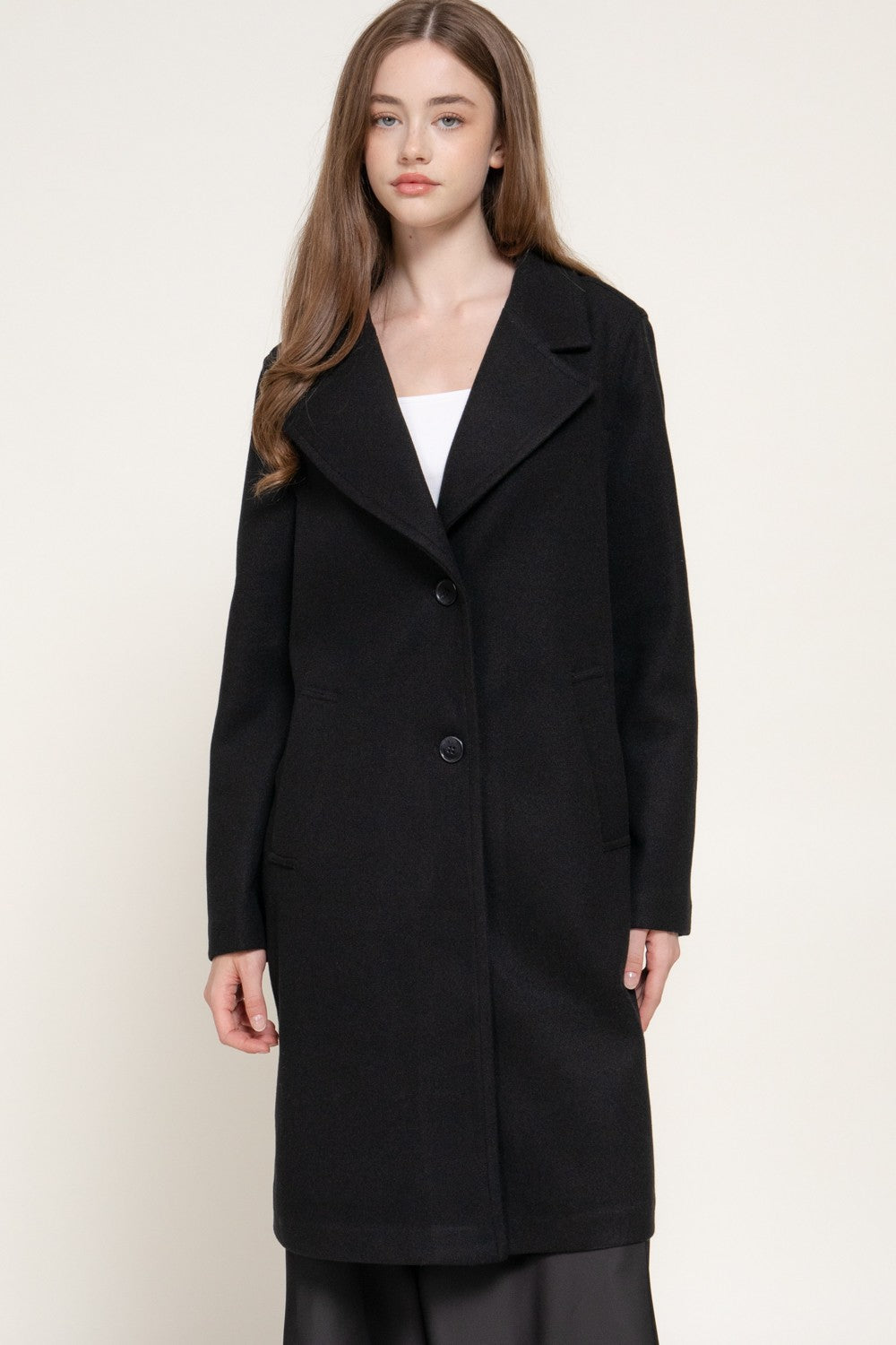 Long Sleeve Soft Long Coat