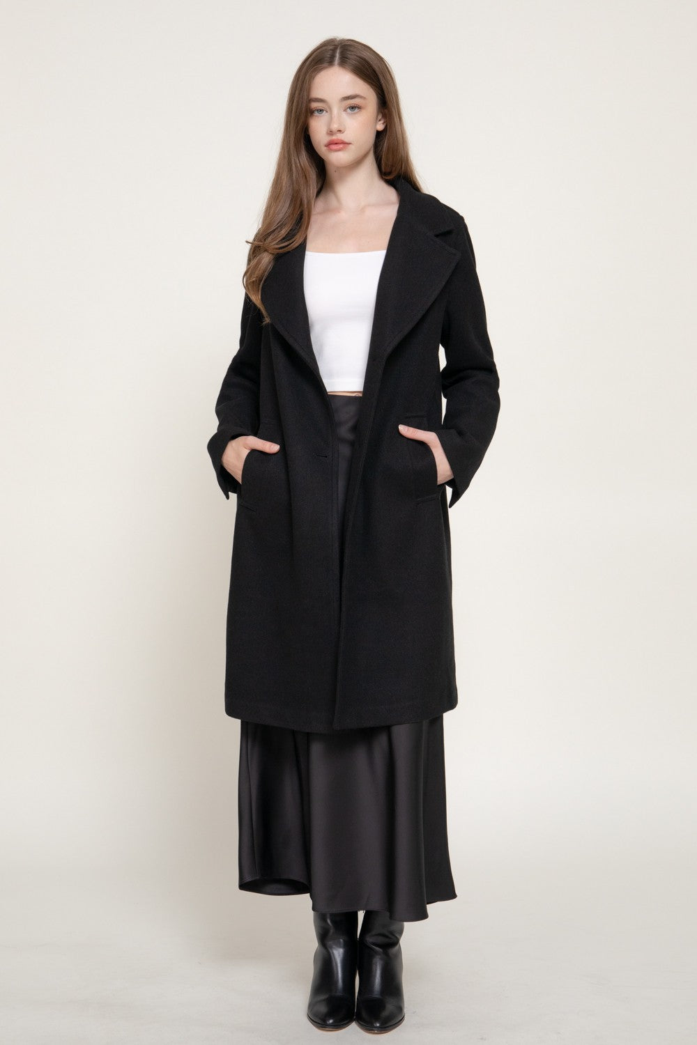 Long Sleeve Soft Long Coat