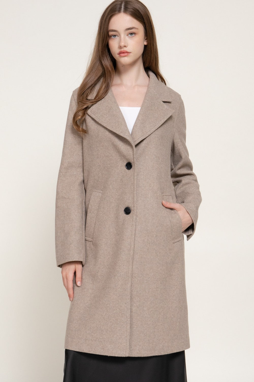 Long Sleeve Soft Long Coat