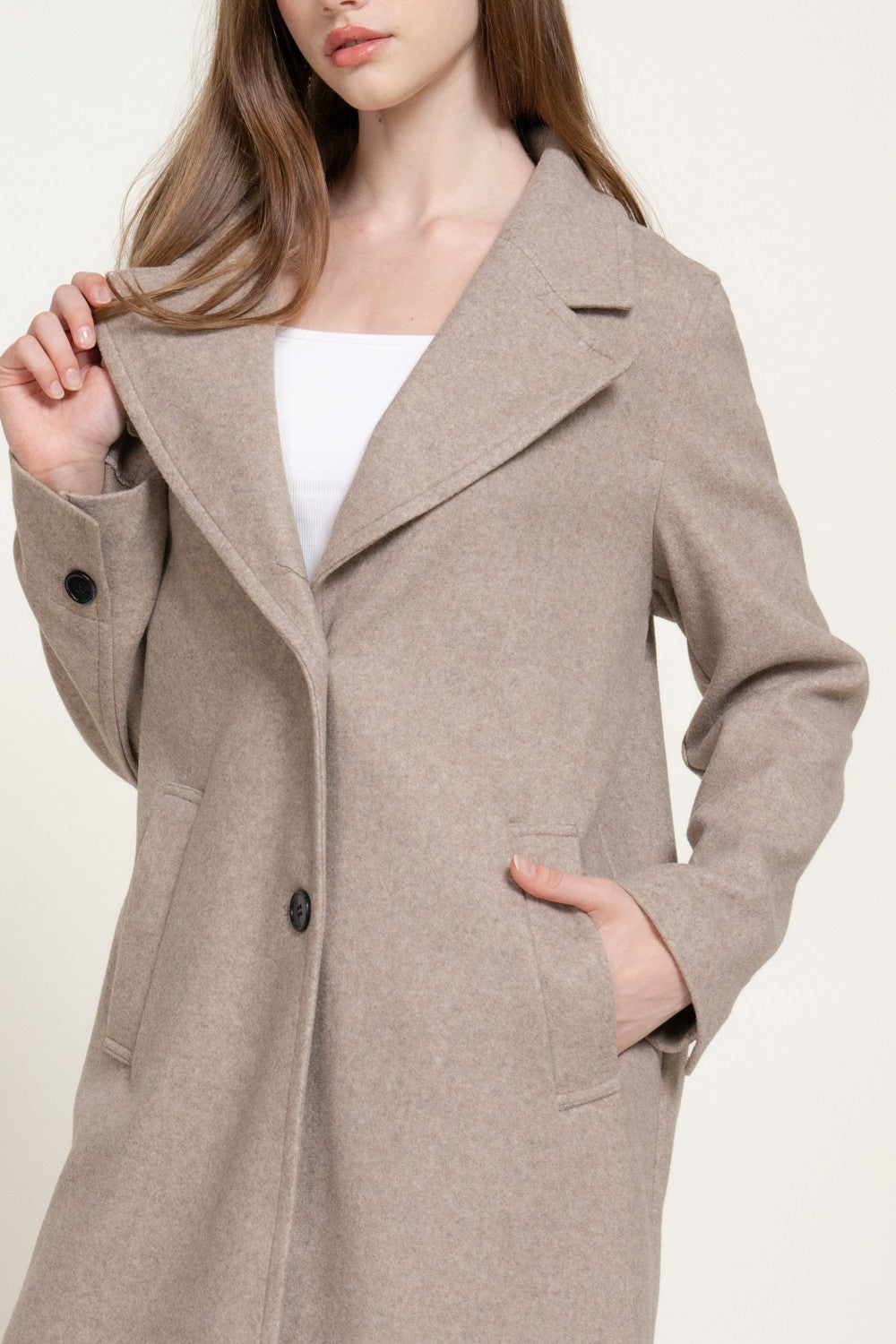 Long Sleeve Soft Long Coat