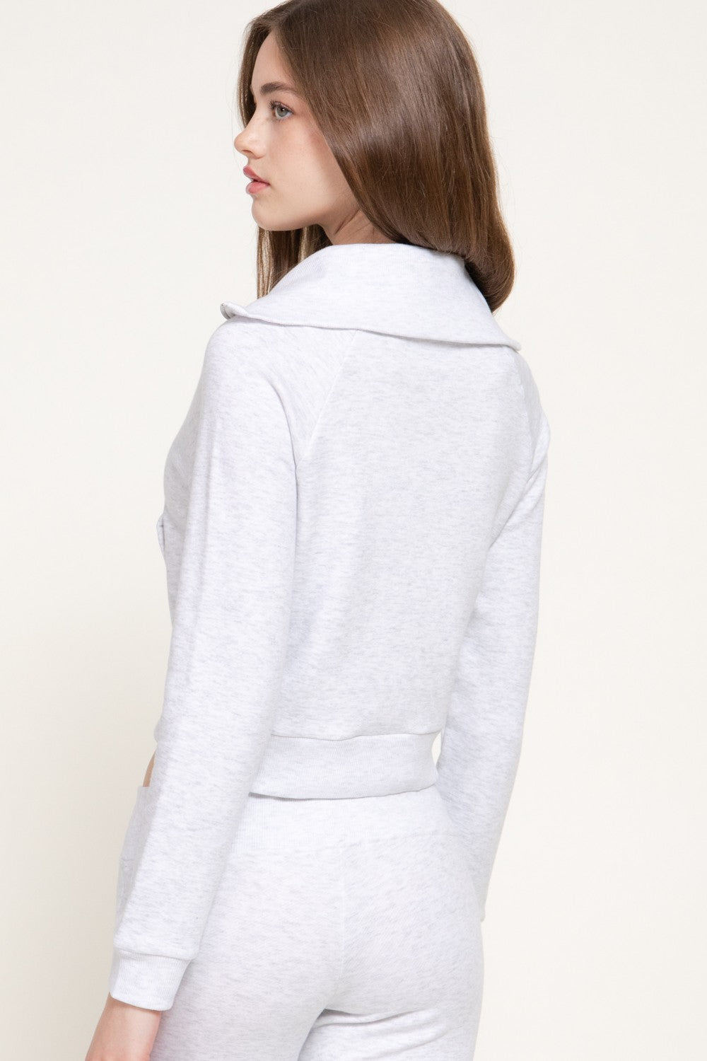 Long Sleeve Lapel Collar Plush Jacket