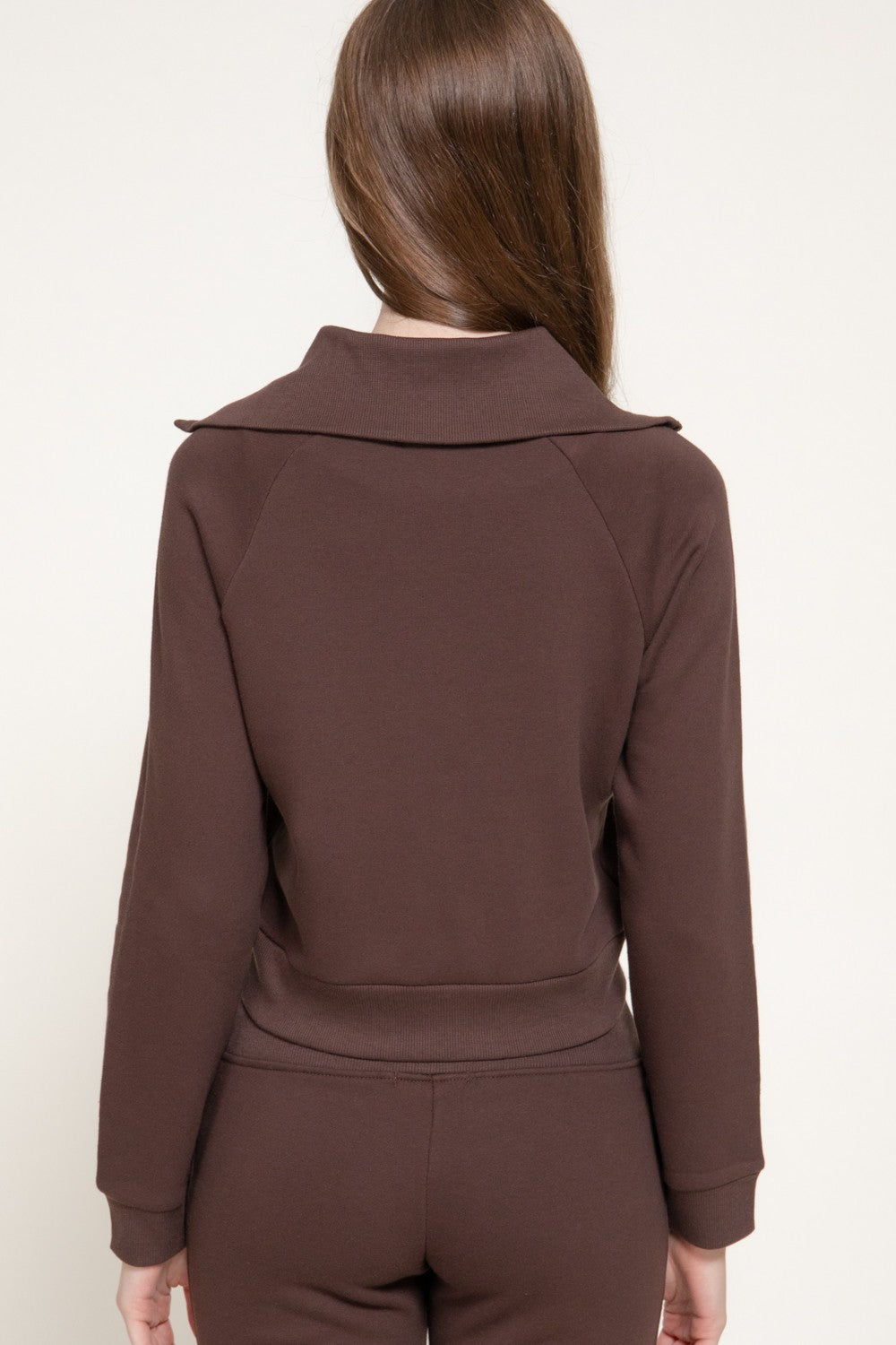 Long Sleeve Lapel Collar Plush Jacket