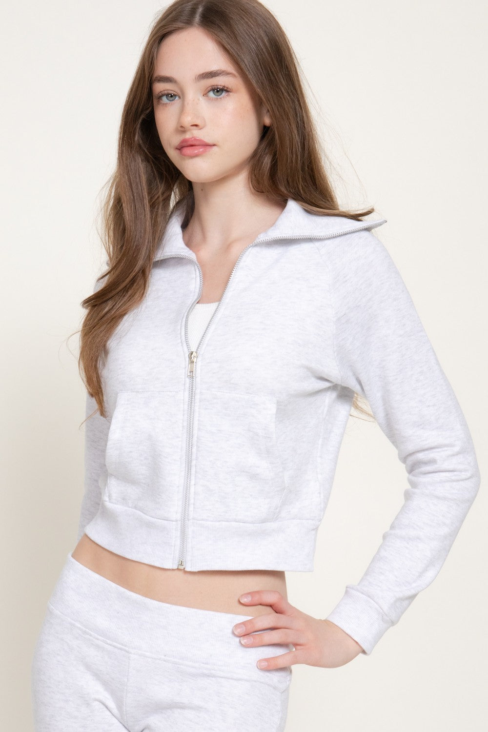 Long Sleeve Lapel Collar Plush Jacket