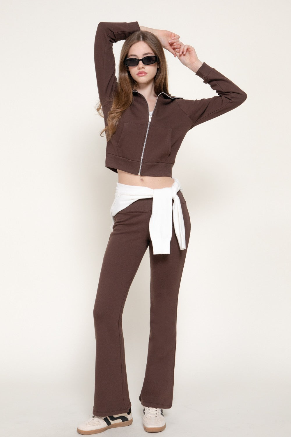 Long Sleeve Lapel Collar Plush Jacket