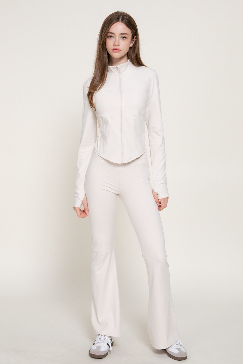 Corset Workout Jacket with Thumb Holes