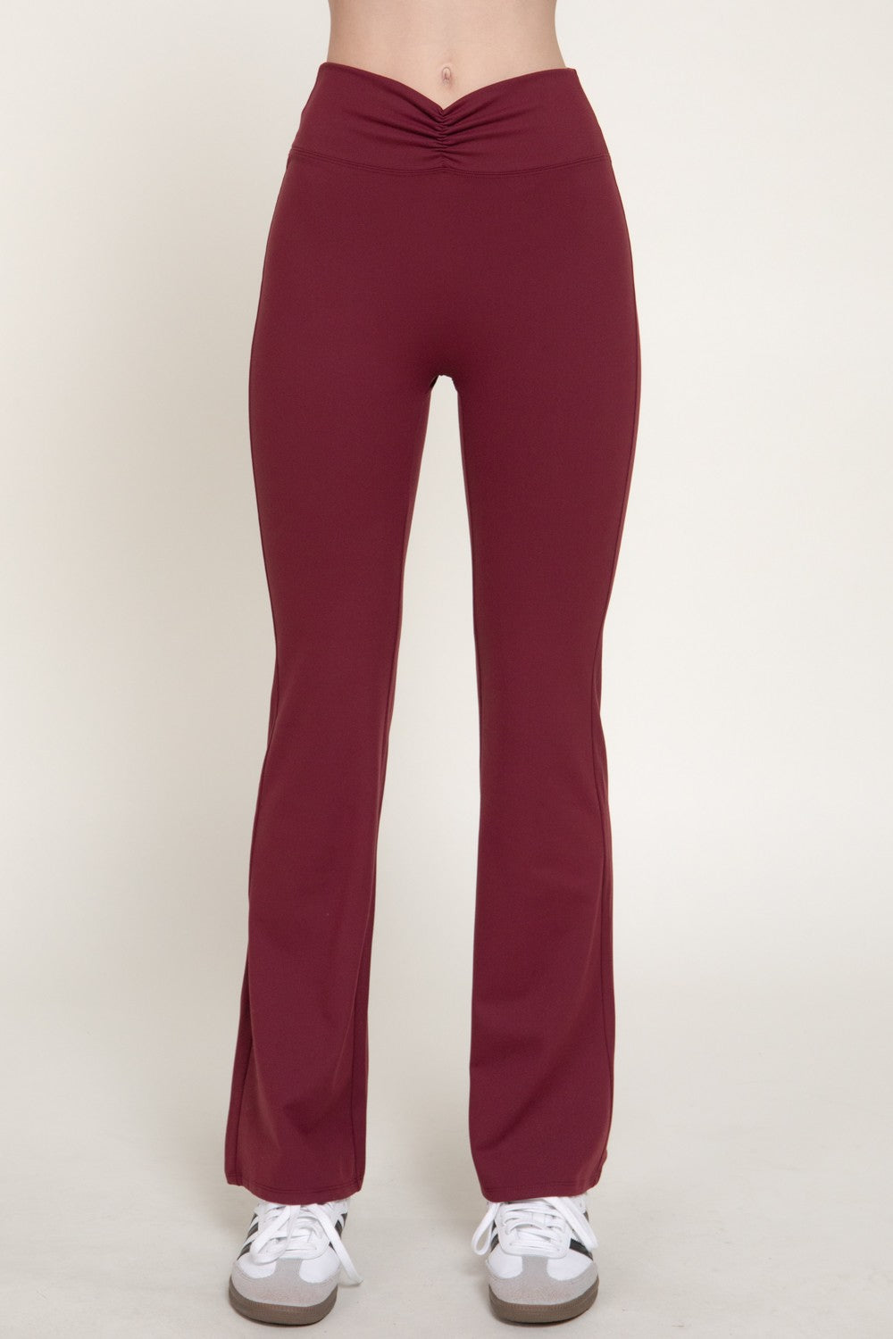 Waist Shirring Band Yoga Pants
