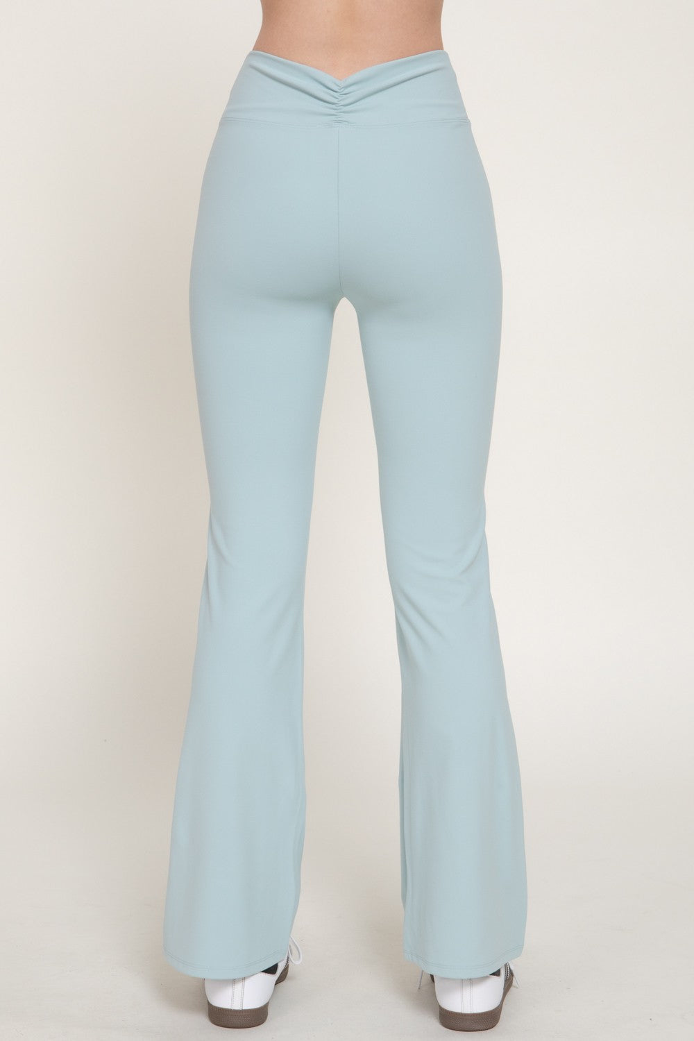 Waist Shirring Band Yoga Pants