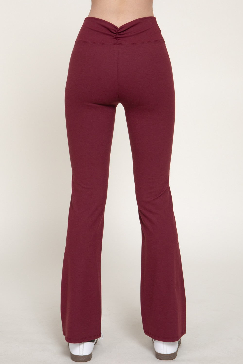 Waist Shirring Band Yoga Pants