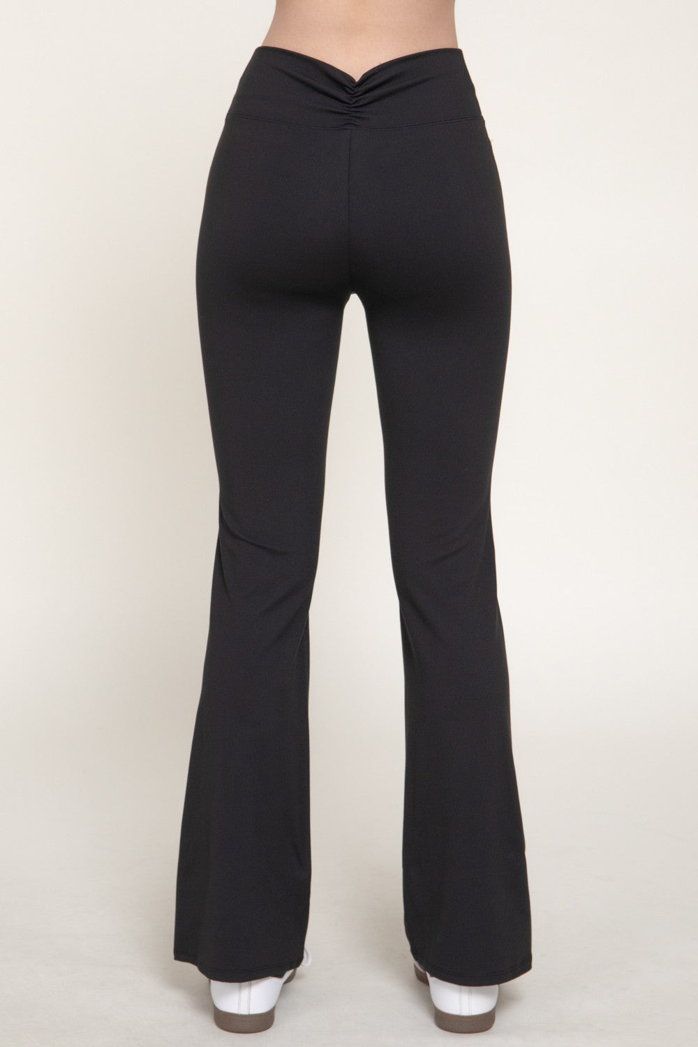 Waist Shirring Band Yoga Pants
