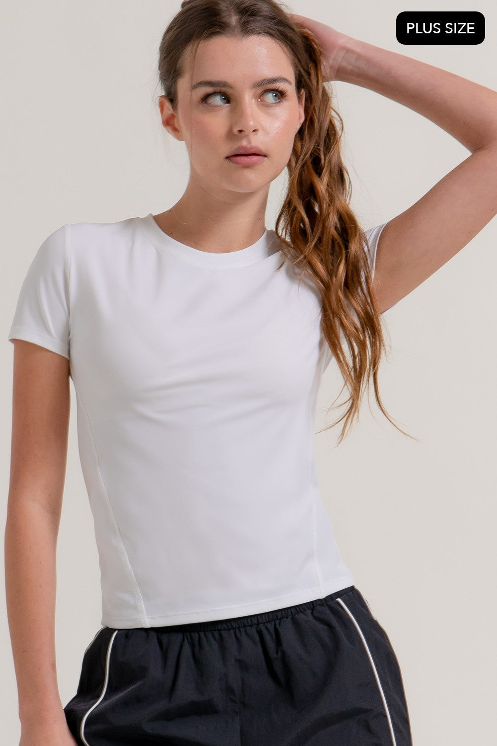 Short Sleeve Side Seam Workout Top