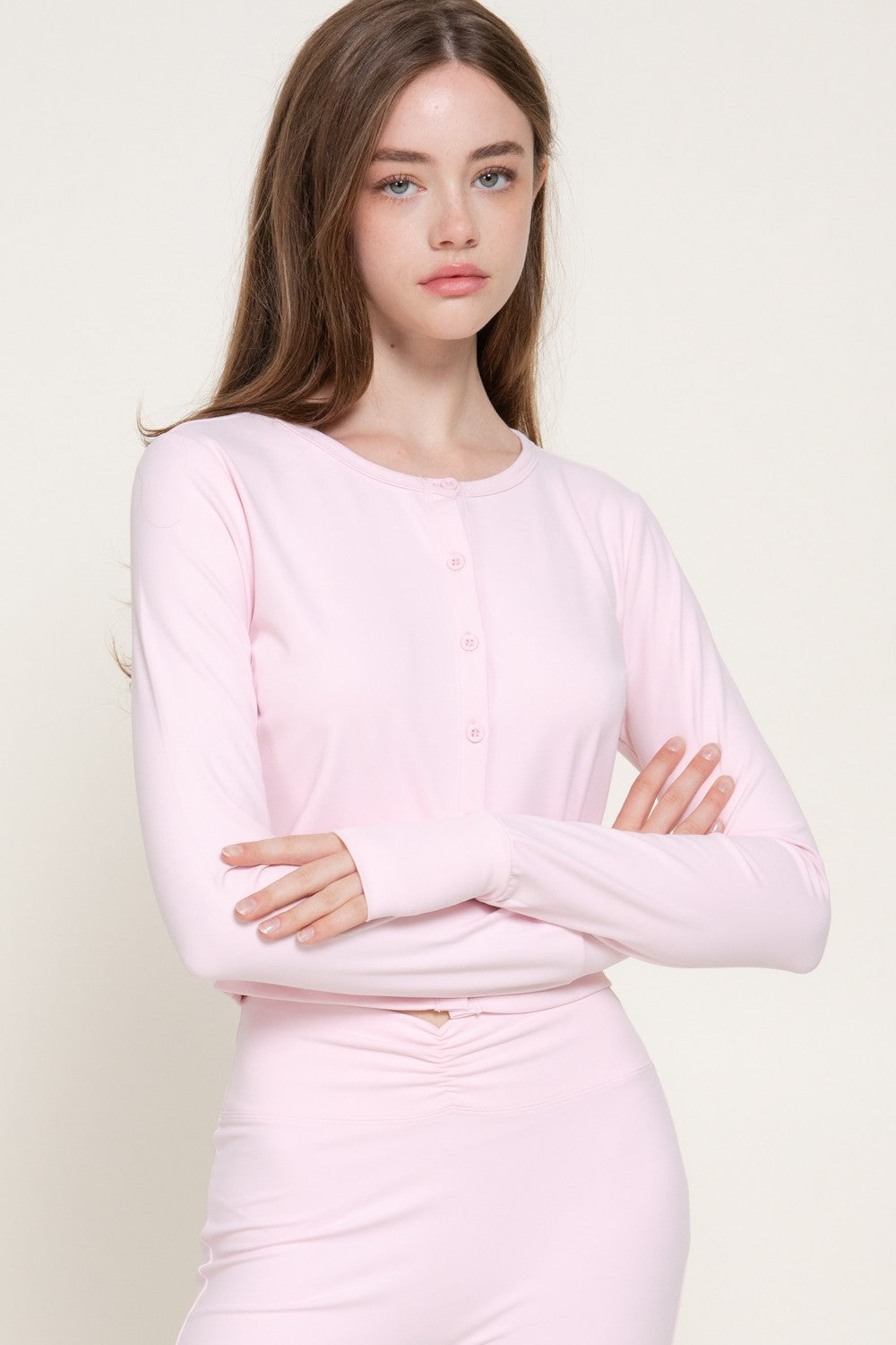 Long Sleeve with Thumb Holes Activewear Cardigan
