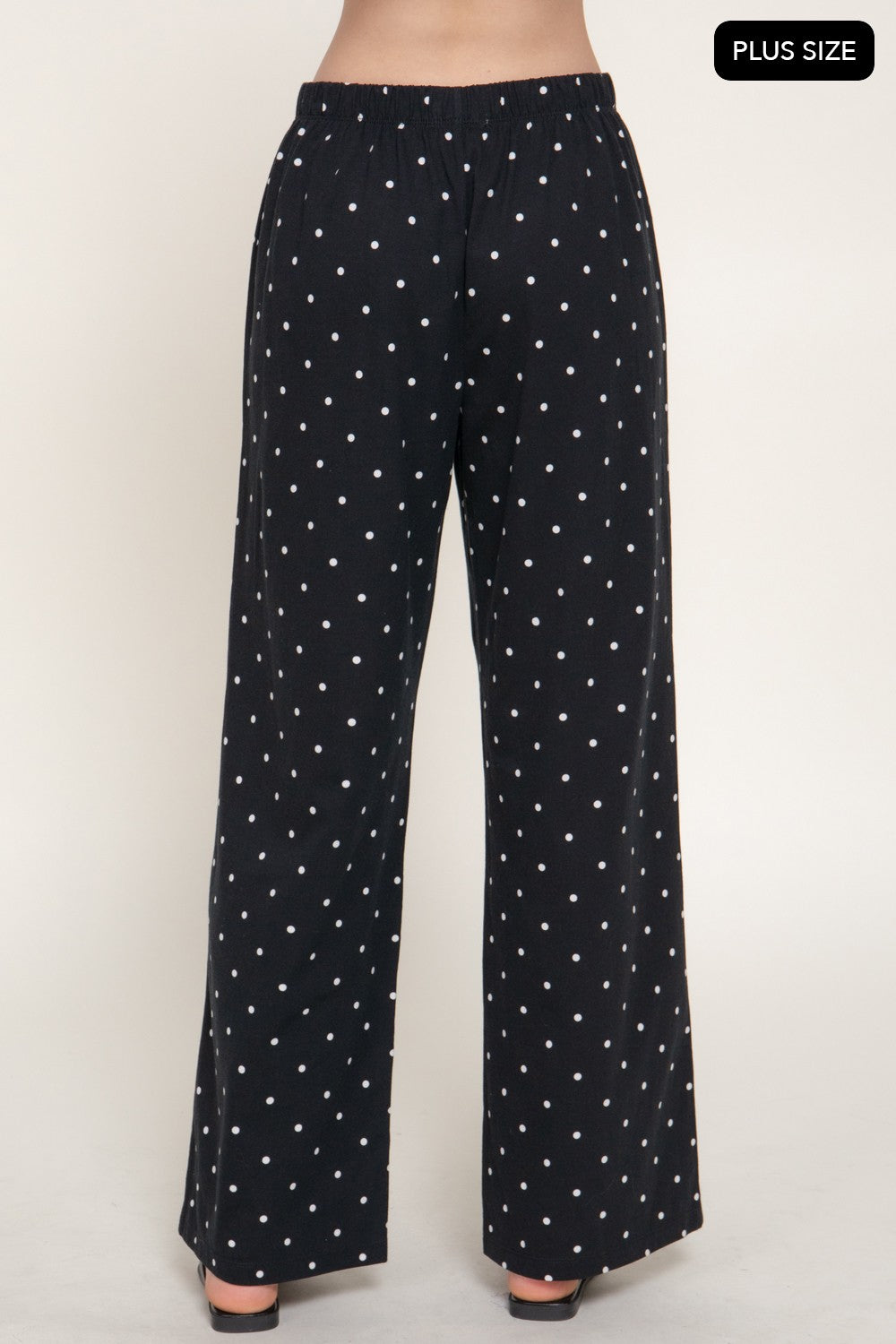 Straight Leg Dot Print Long Pants