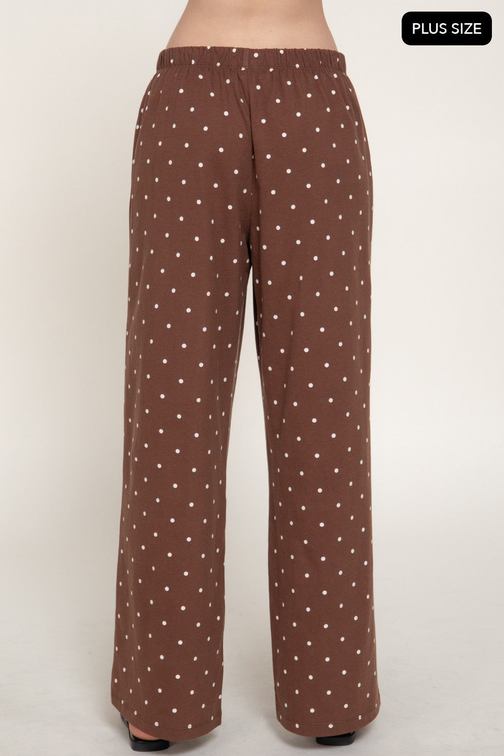 Straight Leg Dot Print Long Pants