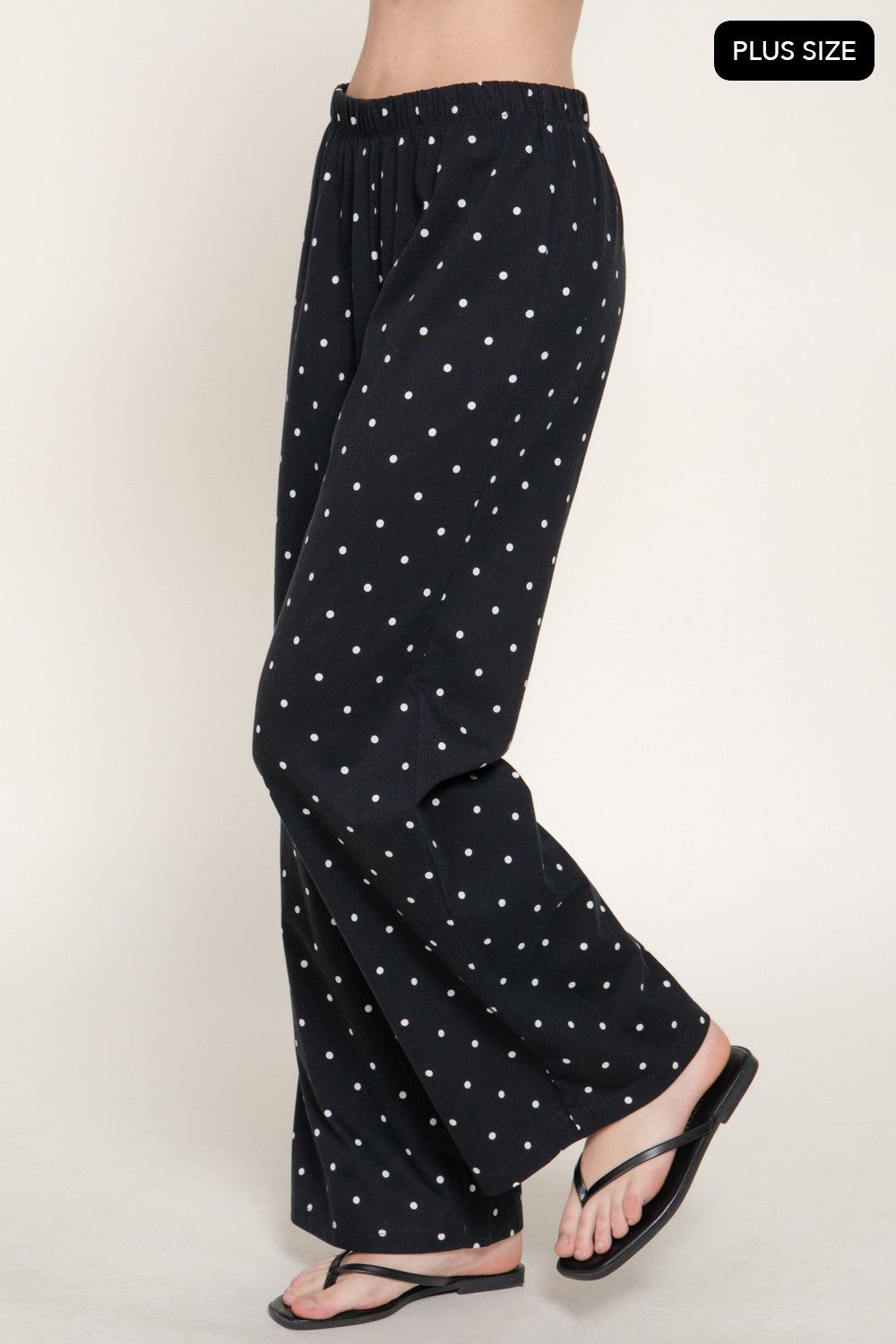 Straight Leg Dot Print Long Pants