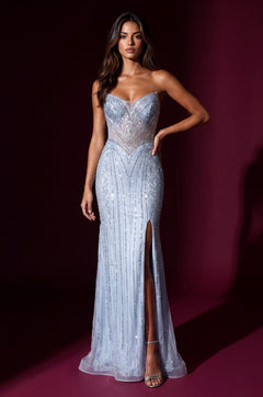 Prom Fully Beaded Corset Formal Dress