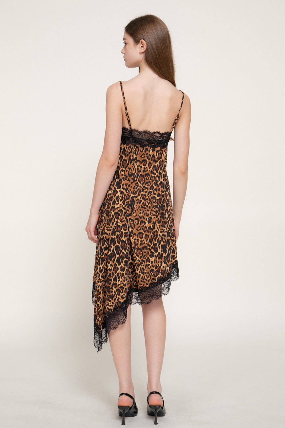 Animal Print Asymmetrical Knit Dress