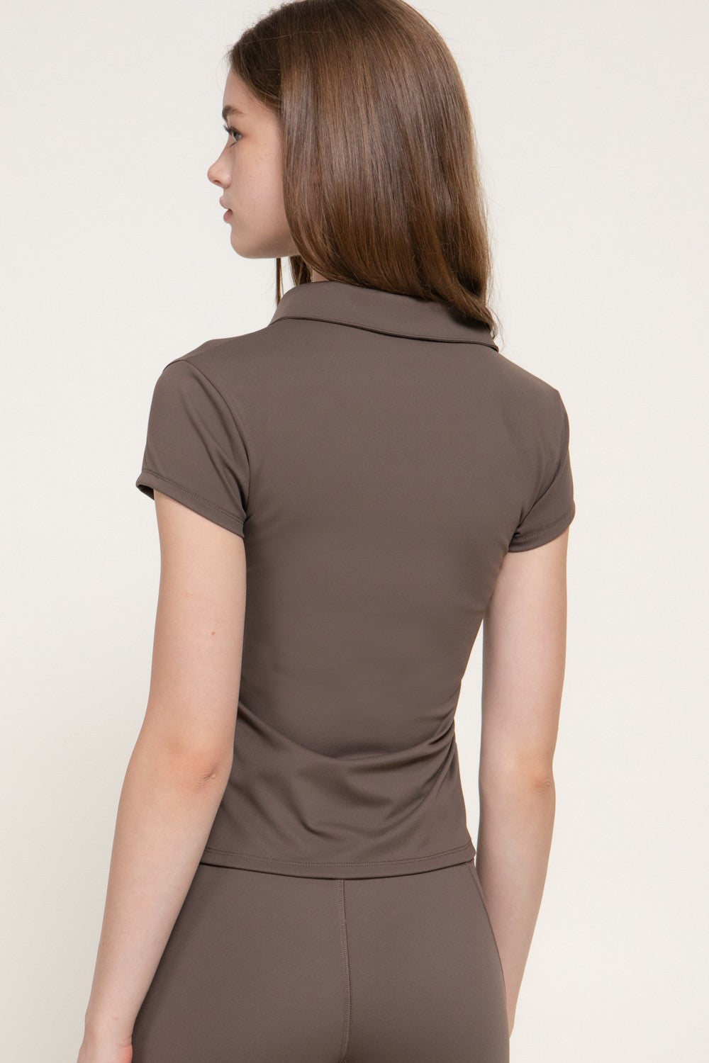 Short Sleeve Polo Workout Top