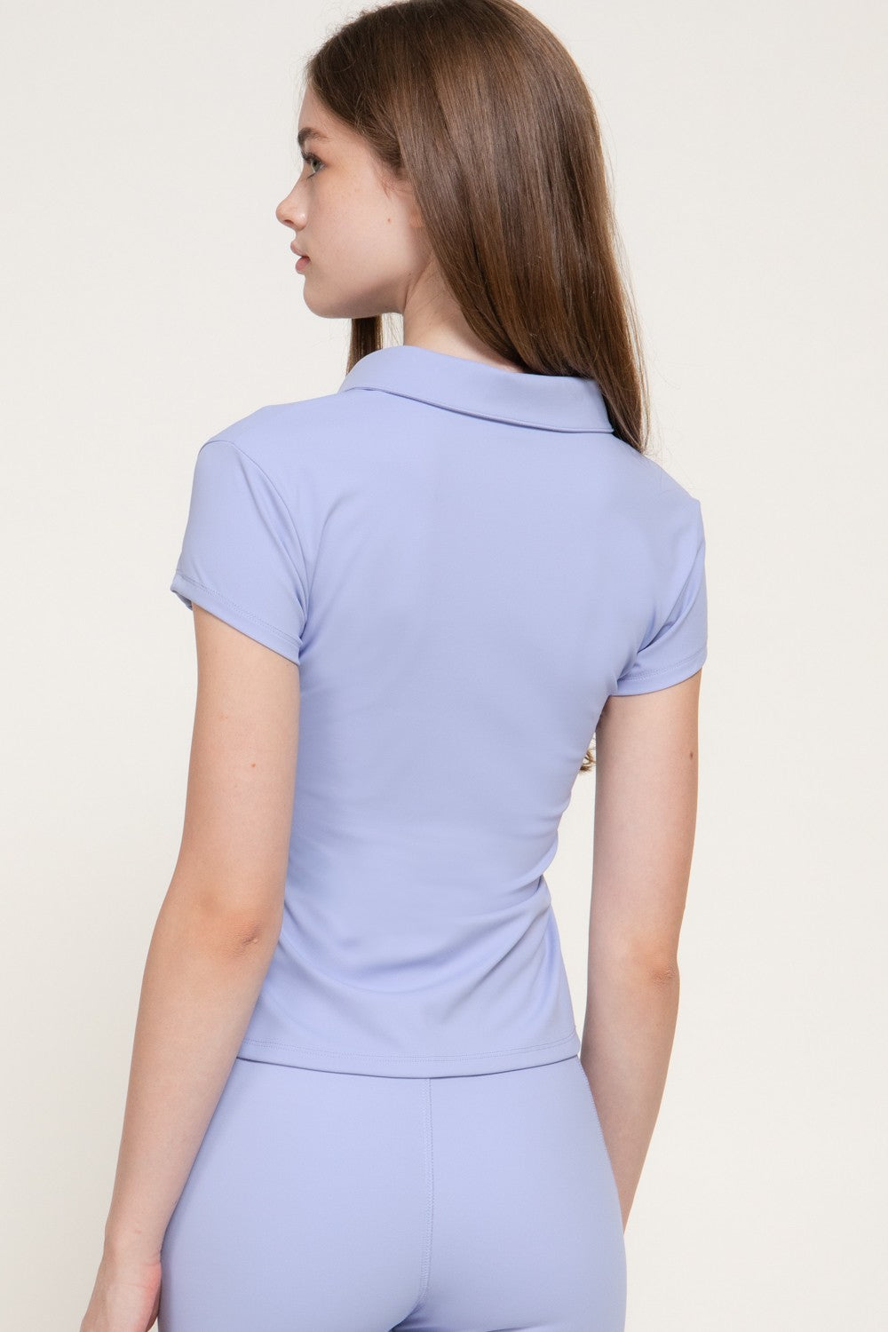 Short Sleeve Polo Workout Top
