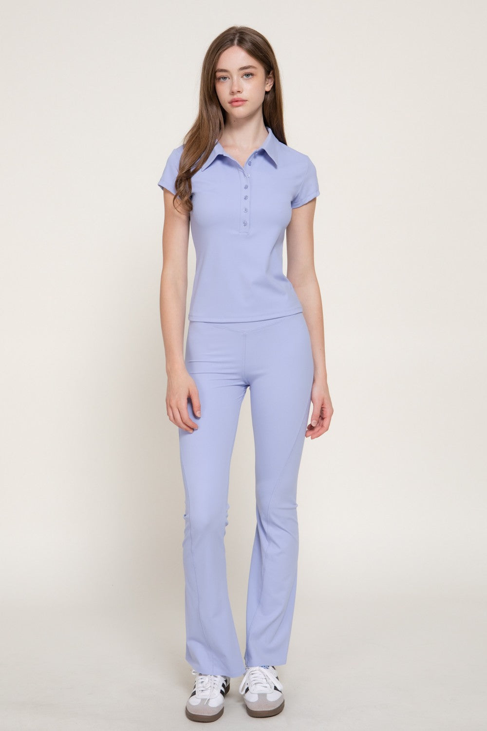 Short Sleeve Polo Workout Top