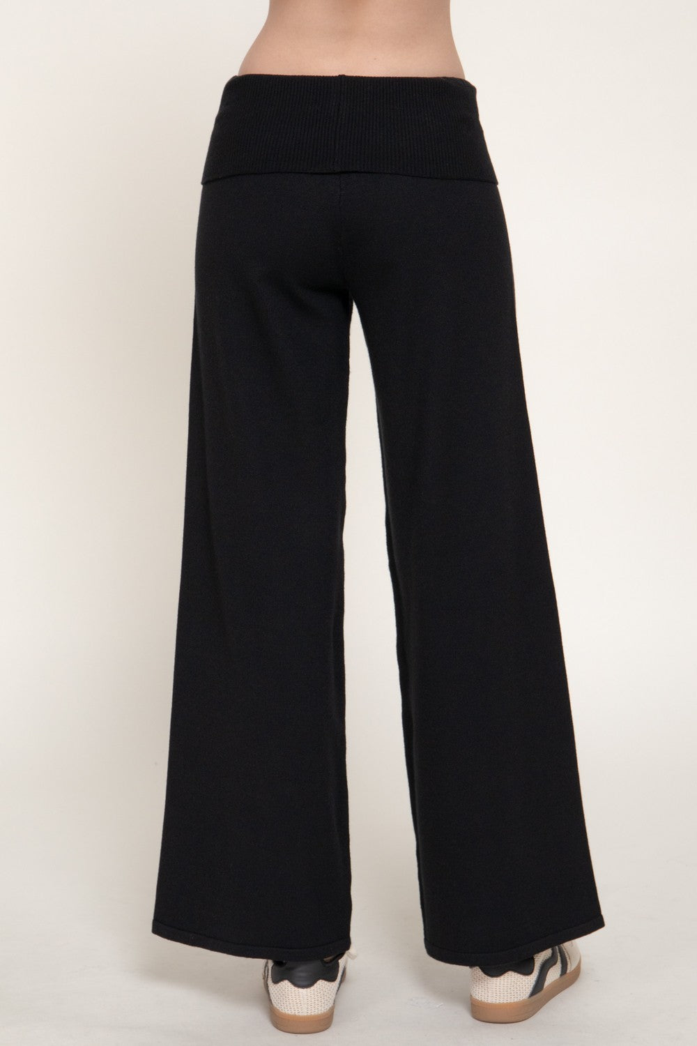 Fold Over Waist Sweater Long Pants