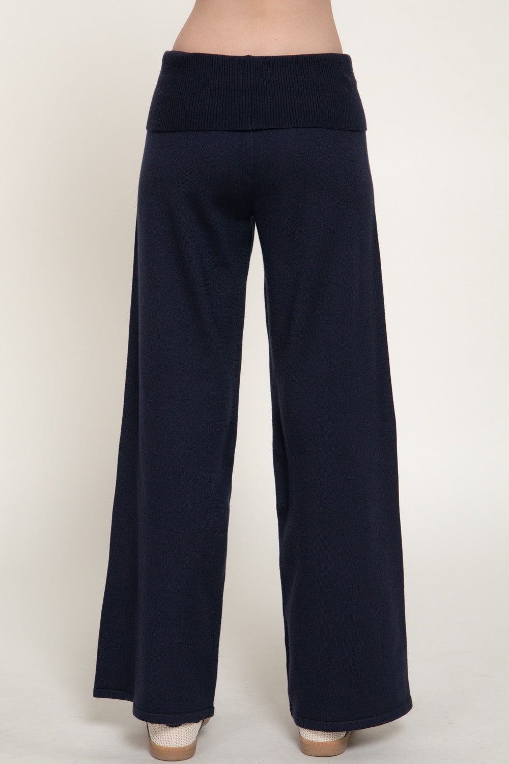 Fold Over Waist Sweater Long Pants