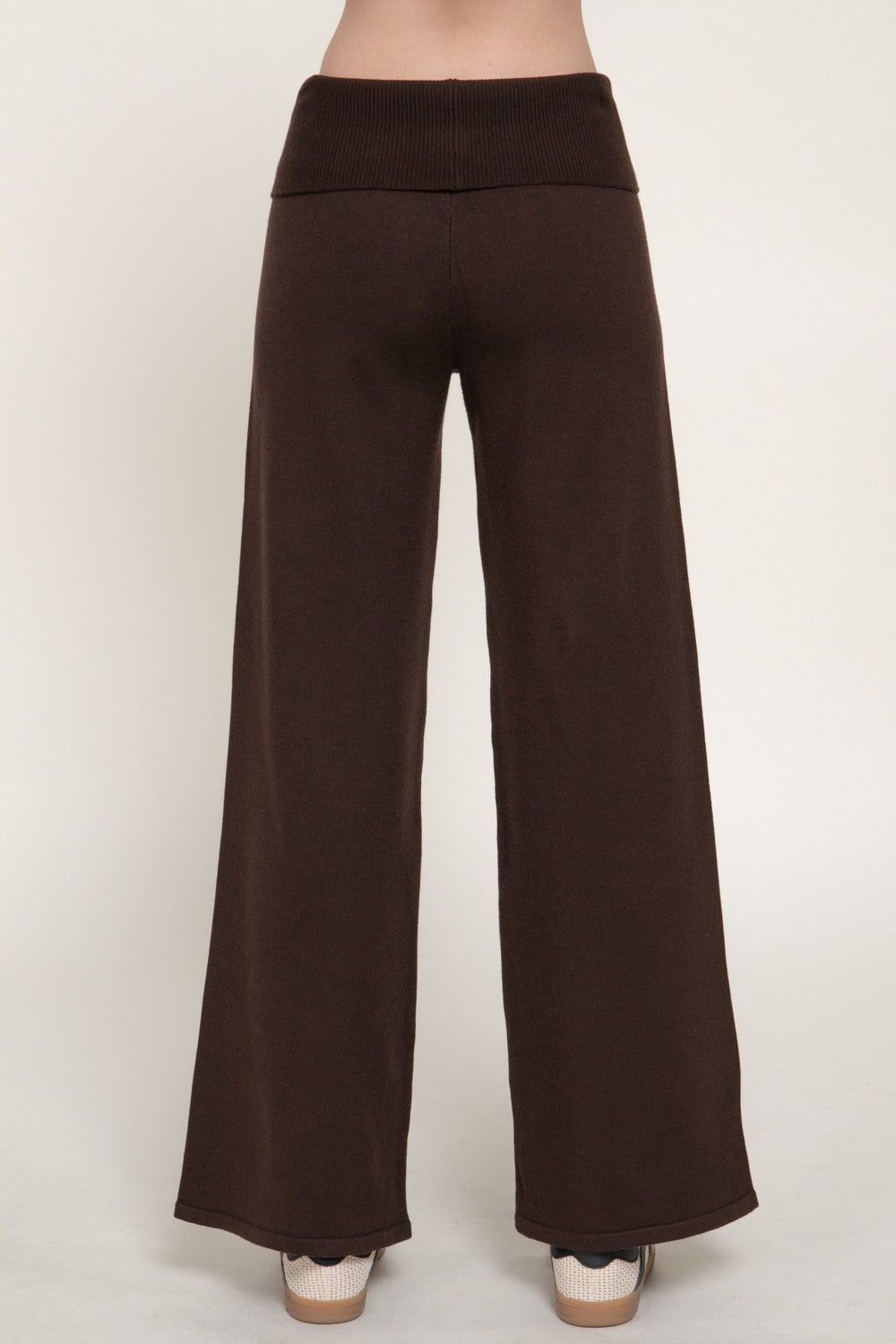 Fold Over Waist Sweater Long Pants