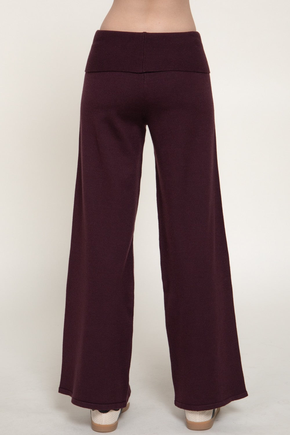 Fold Over Waist Sweater Long Pants
