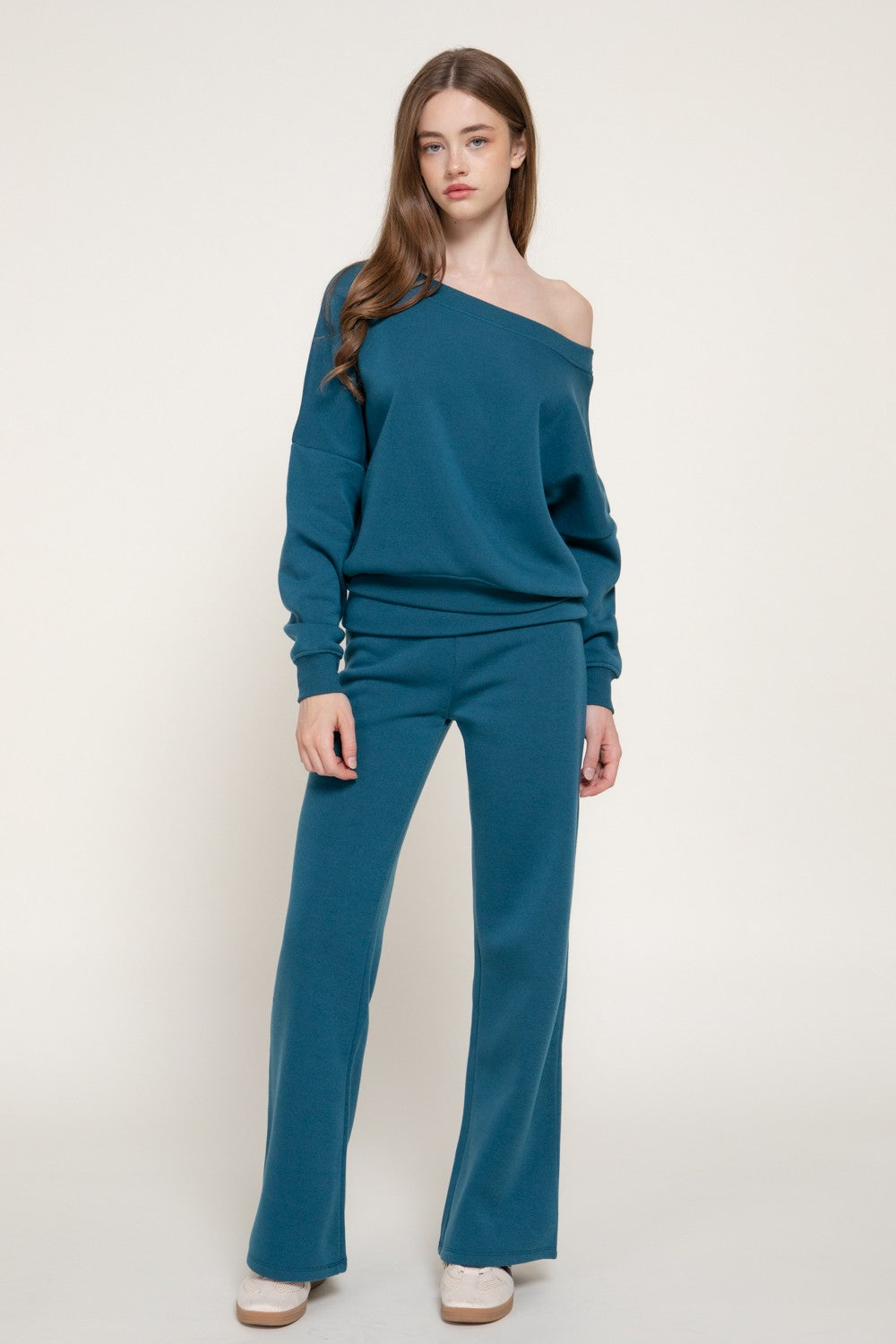 Asymmetrical Sweatshirt & Swetapants Set