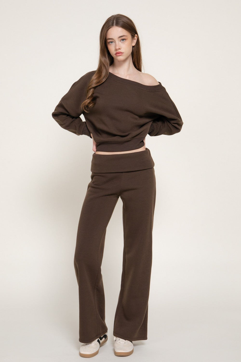 Asymmetrical Sweatshirt & Swetapants Set