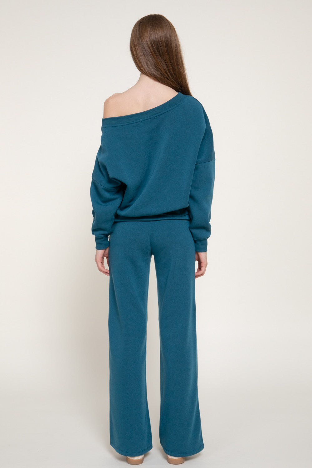 Asymmetrical Sweatshirt & Swetapants Set