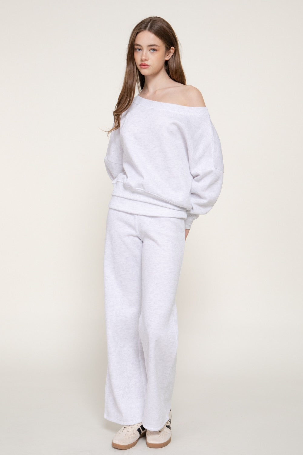Asymmetrical Sweatshirt & Swetapants Set