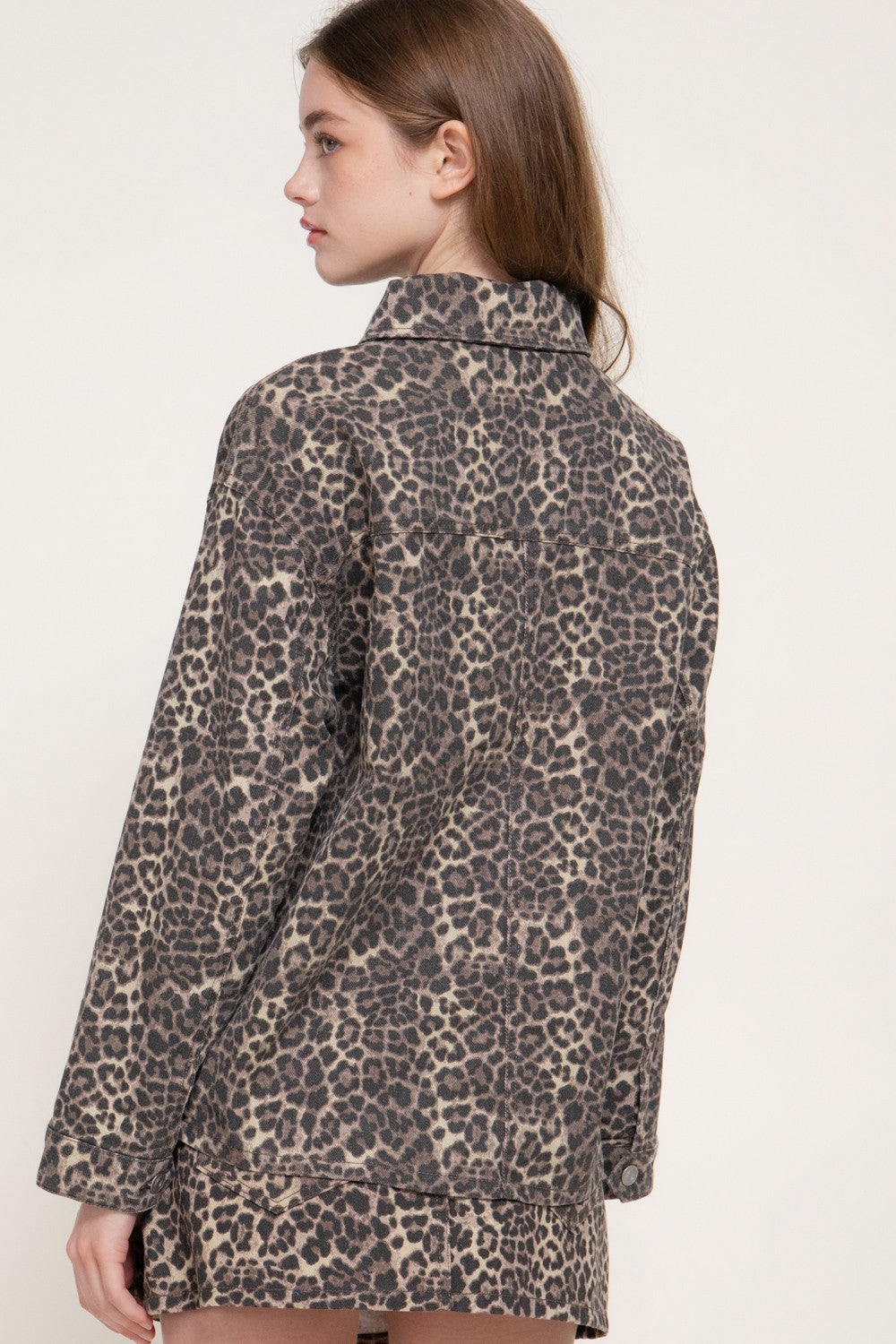 Front Patch & Button Cotton Twill Jacket