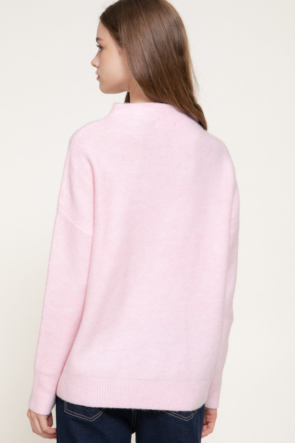 Long Sleeve Funnel Neck Sweater