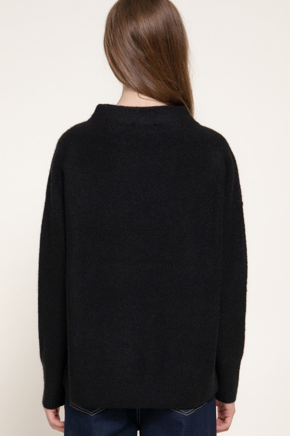 Long Sleeve Funnel Neck Sweater