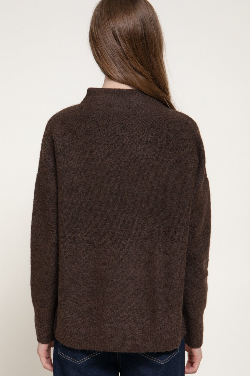 Long Sleeve Funnel Neck Sweater