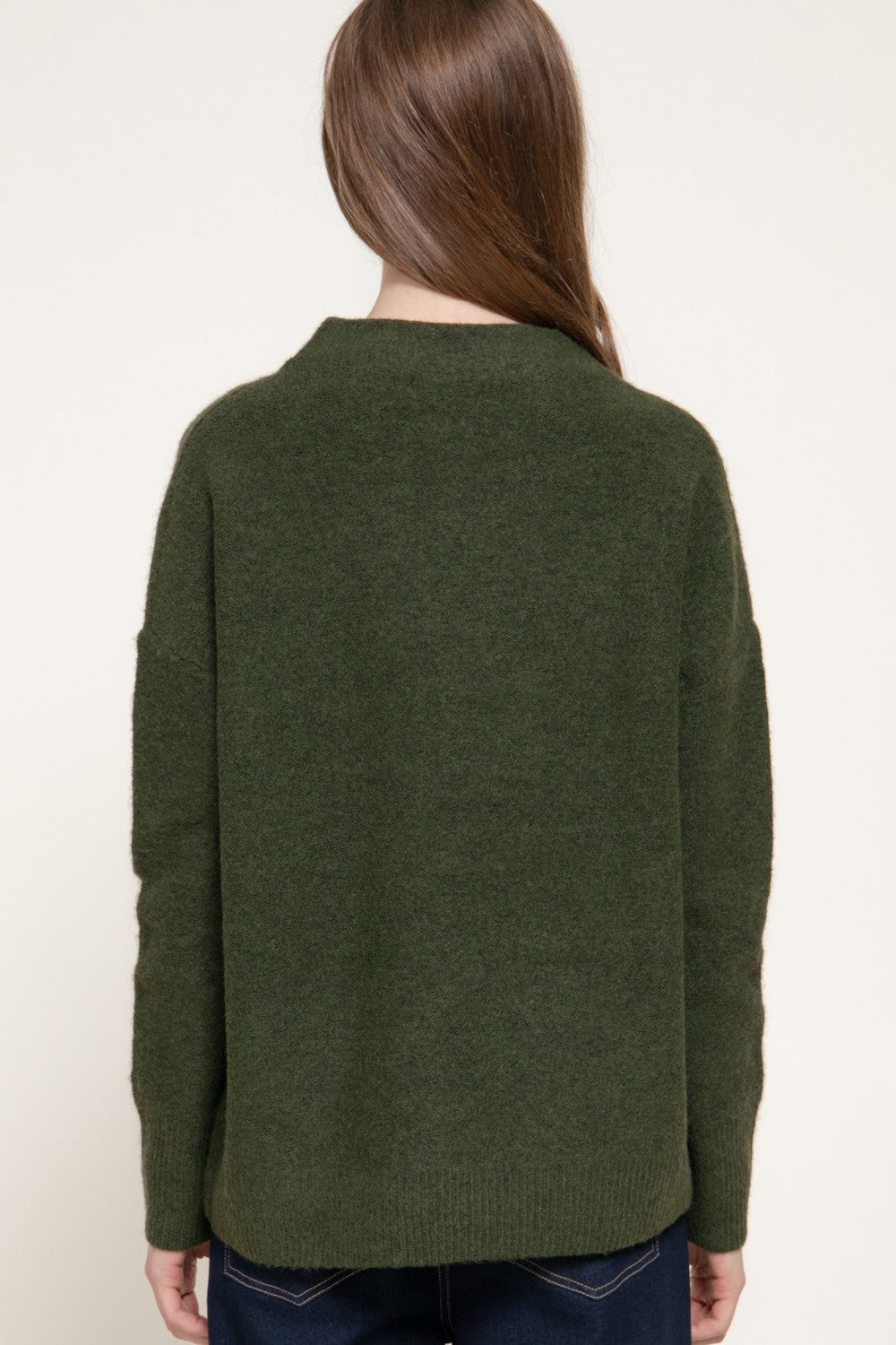 Long Sleeve Funnel Neck Sweater