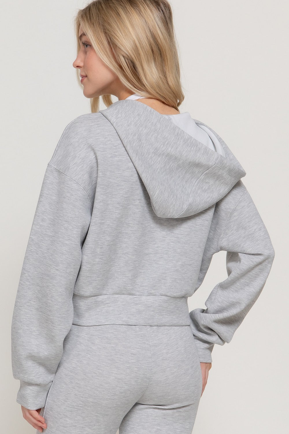 Long Slv Soft Scuba Hoodie Jacket