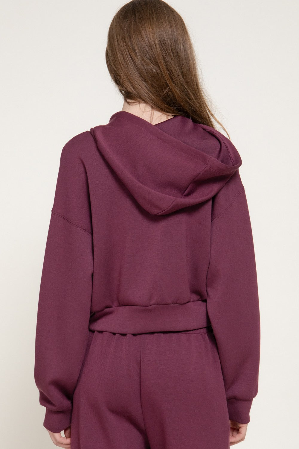 Long Slv Soft Scuba Hoodie Jacket