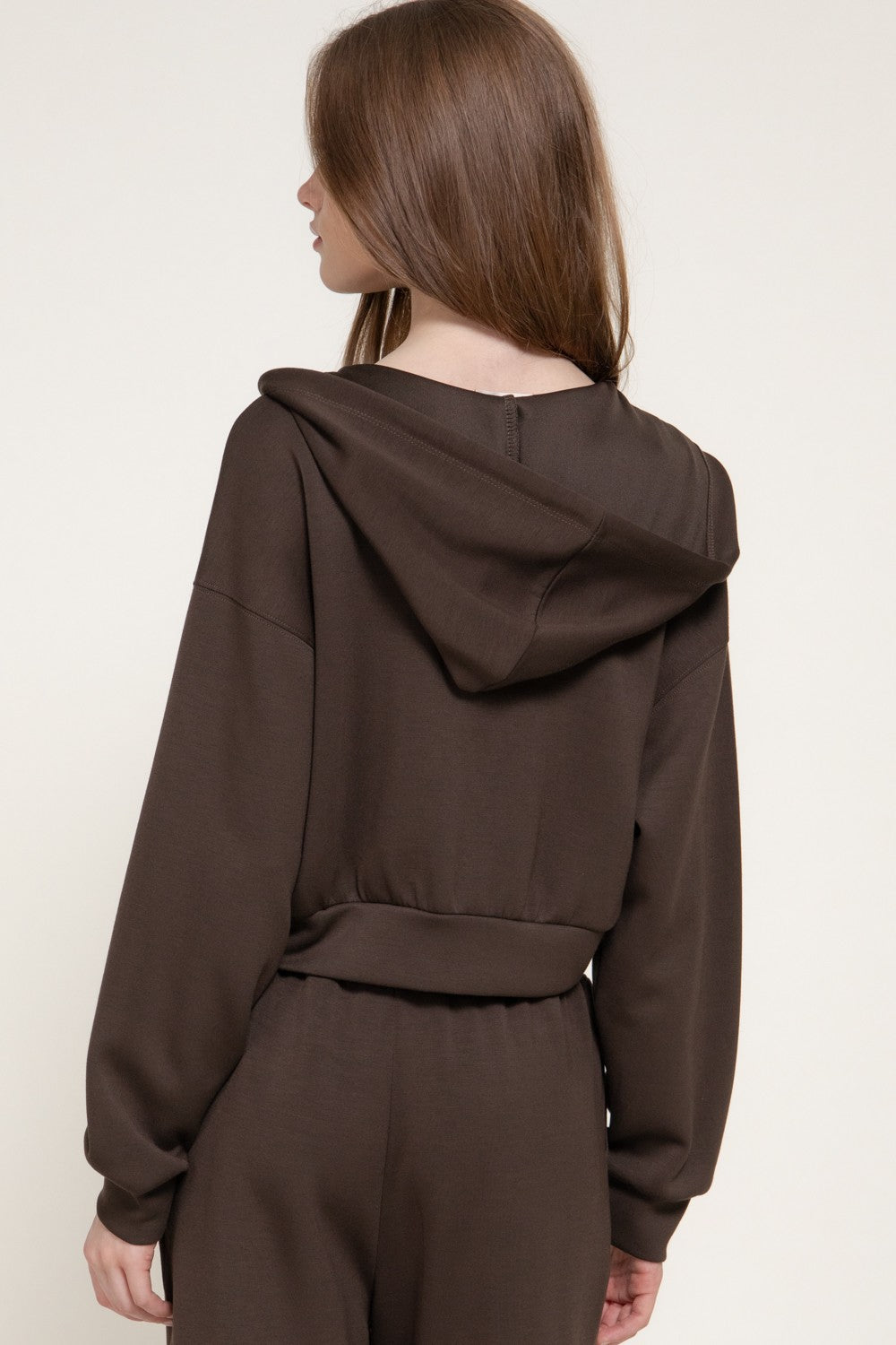Long Slv Soft Scuba Hoodie Jacket