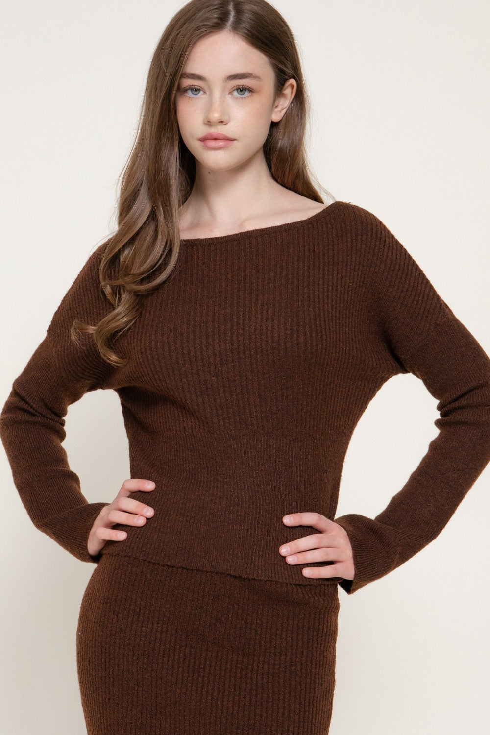 Bell Slv Wide Boat Neck Sweater
